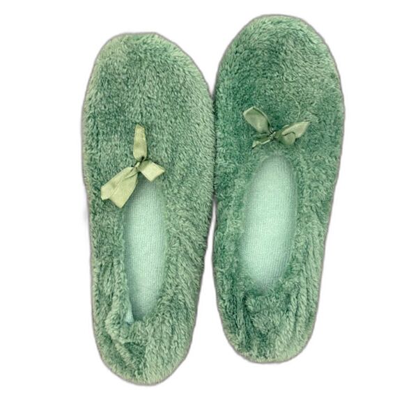 Slippers Full Foot Size S (4-5) Seafoam Green Rubber Nonslip Sole Cozycore Comfy - Picture 1 of 2